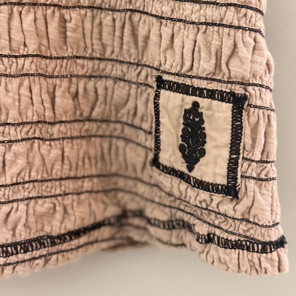 FP Movement by Free People Beige and Black Smocked Tank Top - Size L - Picture 3 of 4